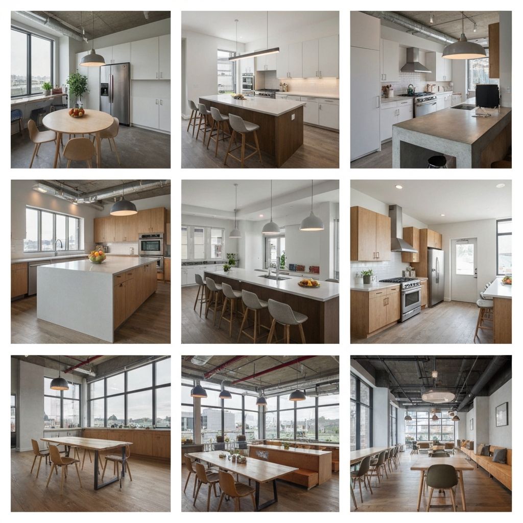 Verschiedene Orte zum Essen